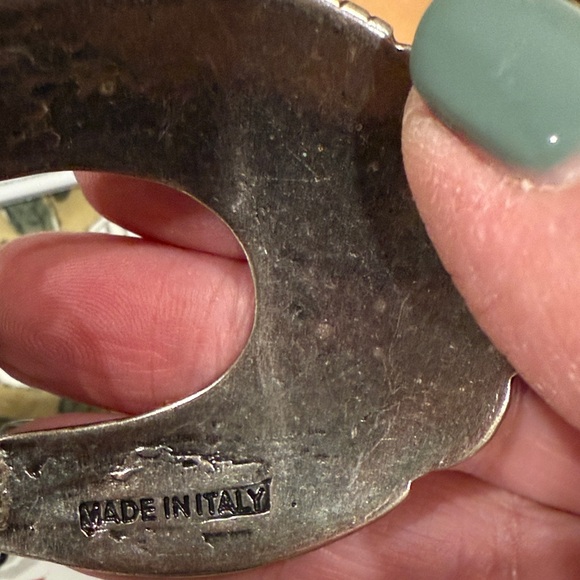 NWT Marlon made in Italy Brown Leather Belt with Silver Buckle sz l - Picture 3 of 3